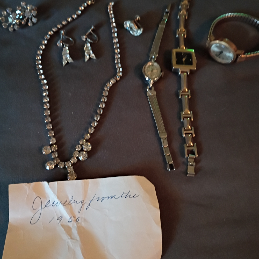 Elegant Silver Jewelry Set From 1950